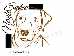 Aufkleber Labrador 07