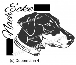 Aufkleber Dobermann 4