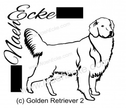 Aufkleber Golden Retriever 02