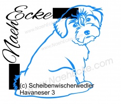 Aufkleber Hunde-Scheibenwischerwedler Havaneser 3