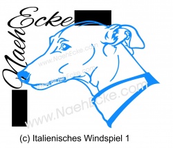 Aufkleber Italienisches Windspiel 1