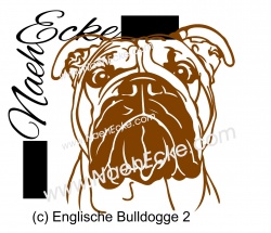 Aufkleber Englische Bulldogge 2