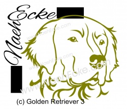 Aufkleber Golden Retriever 03