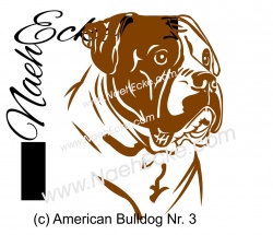 Aufkleber Amerikanische Bulldogge Nr. 3