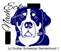 Aufkleber grosser Schweizer Sennenhund 1