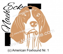 Aufkleber American Foxhound Nr. 1