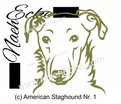 Aufkleber American Staghound 1