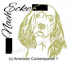 Aufkleber Amerikanischer Cocker Spaniel Nr. 1