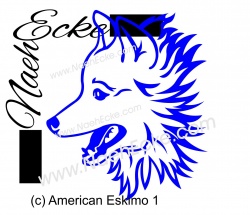 Aufkleber American Eskimo 1