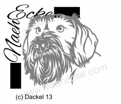 Aufkleber Dackel 13 Rauhaardackel