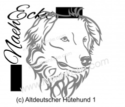 Aufkleber Altdeutscher Hütehund 1