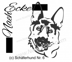 Aufkleber Schäferhund 06