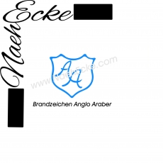 Aufkleber Brandzeichen Anglo Araber