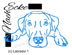 Aufkleber Labrador 01