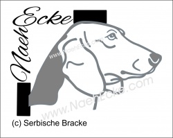 Aufkleber Serbische Bracke