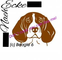 Aufkleber Beagle 6