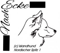 Aufkleber Islandhund Nordischer Spitz 1