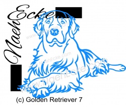 Aufkleber Golden Retriever 07