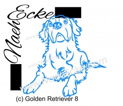 Aufkleber Golden Retriever 08