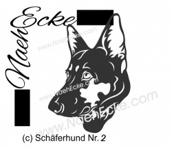 Aufkleber Schäferhund 02