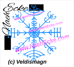 Aufkleber Isländisches Schutzsymbol Veldismagn