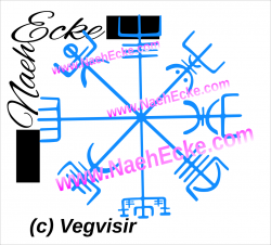 Aufkleber Isländisches Symbol Vegvisir