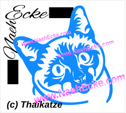 Aufkleber Thaikatze 1