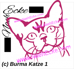 Aufkleber Burma Katze / Burmese 1 (copy)