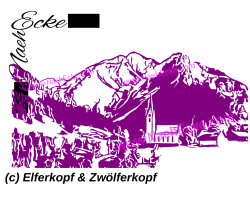 Wandtattoo Berge Elferkopf / Zwölferkopf / Hirschegg