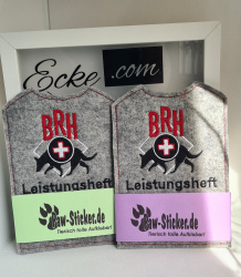 Leistungsheft Kunstleder mit Motiv und Text