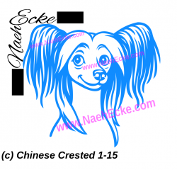 Aufkleber Chinesischer Schopfhund 1-15