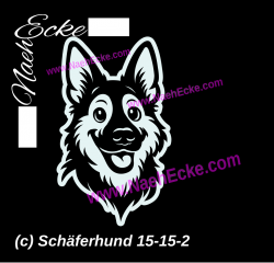 Aufkleber Schäferhund 15-15