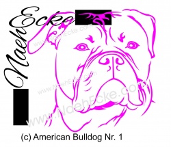 Aufkleber Amerikanische Bulldogge Nr. 1