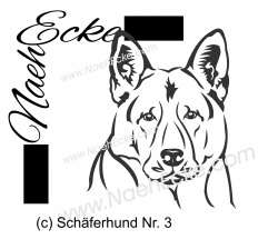 Aufkleber Schäferhund 03