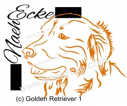 Aufkleber Golden Retriever 01