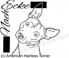 Aufkleber American Hairless Terrier