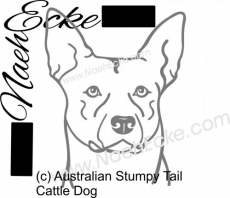 Aufkleber Australian Stumpy Tail Cattle Dog