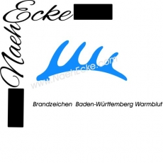 Aufkleber Brandzeichen Baden-Württemberg Warmblut