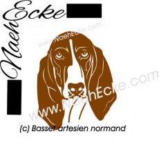 Aufkleber Basset artesien normand 