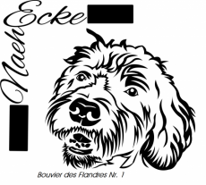 Aufkleber Bouvier des Flandres Nr. 1 