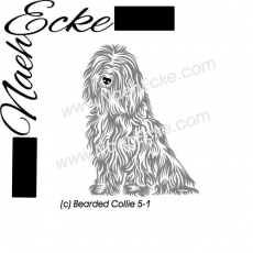 Aufkleber Bearded Collie 5-1