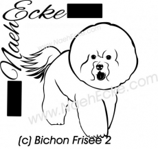 Aufkleber Bichon Frisee 2 