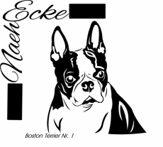 Aufkleber Boston Terrier 1 