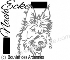 Aufkleber Bouvier des Ardennes 