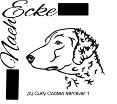 Aufkleber Curly Coated Retriever 1 