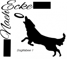 Aufkleber Dogfrisbee 1