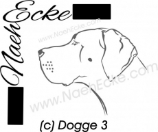 Aufkleber Dogge 3 