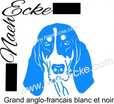 Aufkleber Grand anglo-francais blanc et noir 