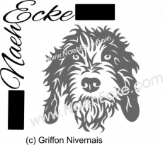 Aufkleber Griffon Nivernais, Chien de Pays 