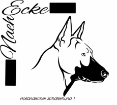 Aufkleber Holländischer Schäferhund 1 